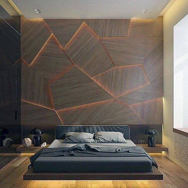 ideas-for-mens-bedroom-with-unique-wall-design
